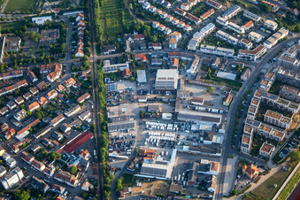 Franz-Kirmeier-Straße commercial area in Speyer in the state Rhineland-Palatinate, Germany