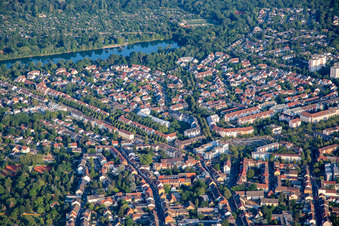 From the southeast in the district Niederfeld in Mannheim in the state Baden-Wuerttemberg, Germany
