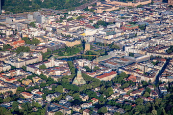 Christ Church and Water Tower Mannheim in the district Oststadt in Mannheim in the state Baden-Wuerttemberg, Germany