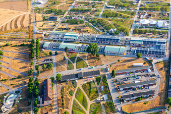 U-Halle at the Spinelli Park of the Federal Garden Show Mannheim BUGA 2023 in the district Feudenheim in Mannheim in the state Baden-Wuerttemberg, Germany