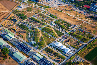 EXPERIMENTAL FIELD at the Spinelli Park of the Federal Garden Show Mannheim BUGA 2023 in the district Käfertal in Mannheim in the state Baden-Wuerttemberg, Germany