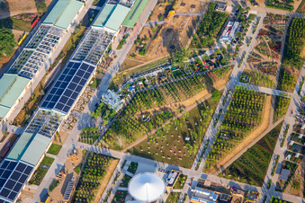 SDG 10: Reduced Inequalities. SDG 11: Sustainable Cities and Communities in Spinelli Park at the Federal Garden Show (BUGA 2023). in the district Feudenheim in Mannheim in the state Baden-Wuerttemberg, Germany