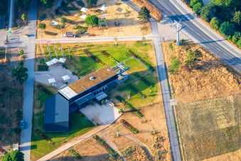 Spinelli cable car station at Spinelli Park of the Federal Garden Show Mannheim BUGA 2023 in the district Feudenheim in Mannheim in the state Baden-Wuerttemberg, Germany