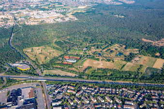 Aerial photograpy of Golf Club Mannheim-Viernheim 1930 eV in Viernheim in the state Hesse, Germany