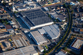 Industrial area Lilienthalstr in Viernheim in the state Hesse, Germany
