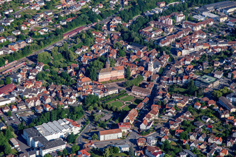Palace Erbach and pleasure garden Erbach in the district Lauerbach in Erbach in the state Hesse, Germany