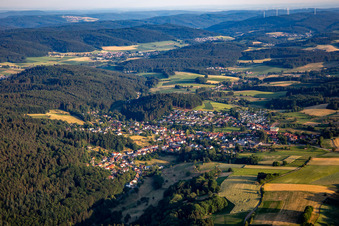 District Hammelbach in Grasellenbach in the state Hesse, Germany from above