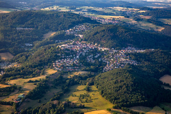 From the south in Lindenfels in the state Hesse, Germany