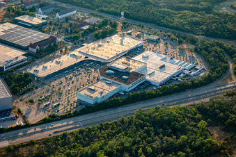 Aerial photograpy of XXXLutz Mann Furniture Mannheim in the district Vogelstang in Mannheim in the state Baden-Wuerttemberg, Germany