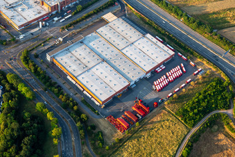 Aerial view of Coca-Cola Europacific Partners Deutschland GmbH, Location Mannheim in the district Vogelstang in Mannheim in the state Baden-Wuerttemberg, Germany