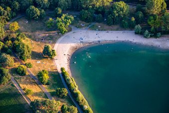 Vogelstang Lake beach in the district Wallstadt in Mannheim in the state Baden-Wuerttemberg, Germany