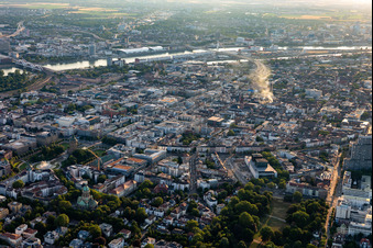 Square City from the East in the district Innenstadt in Mannheim in the state Baden-Wuerttemberg, Germany