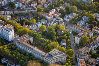 Aerial view of Palais Lanz Management GmbH in the district Oststadt in Mannheim in the state Baden-Wuerttemberg, Germany