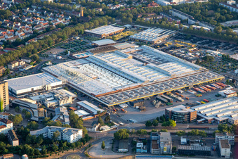 John Deere GmbH & Co KG from the northeast in the district Lindenhof in Mannheim in the state Baden-Wuerttemberg, Germany