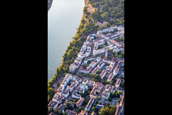 District Lindenhof in Mannheim in the state Baden-Wuerttemberg, Germany viewn from the air
