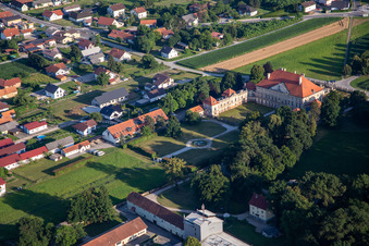 Aerial photograpy of Dornau Castle in Dornava in the state Slovenia, Slovenia