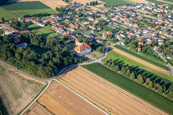 Dornau Castle in Dornava in the state Slovenia, Slovenia from above