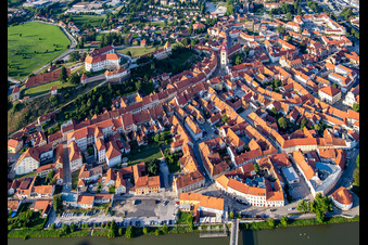 Aerial view of Ptuj in the state Slovenia, Slovenia