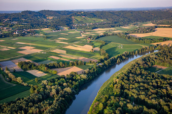 Bend of the Drava River in Duplek in the state Slovenia, Slovenia