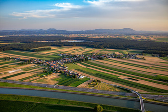 Village behind the E59 motorway in Starše in the state Slovenia, Slovenia