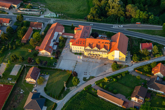 Aerial view of Golf Hotel Osnovna šola Hajdina in Hajdina in the state Slovenia, Slovenia