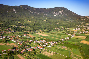 Aerial view of Sempas in Nova Gorica in the state Slovenia, Slovenia
