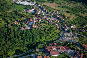Cemetery and church Župnijska cerkev sv. Urha in Nova Gorica in the state Slovenia, Slovenia