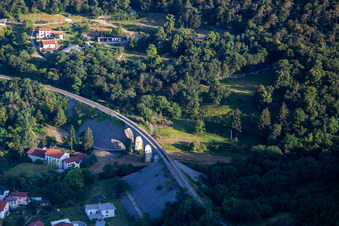 Railway viaduct in Nova Gorica in the state Slovenia, Slovenia