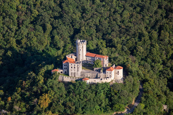 Oblique view of Castle / Grad Rihemberk in Nova Gorica in the state Slovenia, Slovenia