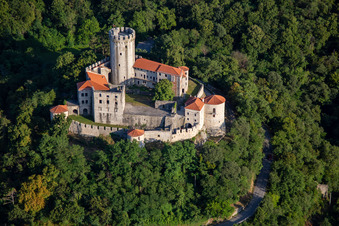 Castle / Grad Rihemberk in Nova Gorica in the state Slovenia, Slovenia from above