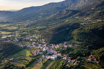 Drone recording of Ajdovščina in the state Slovenia, Slovenia