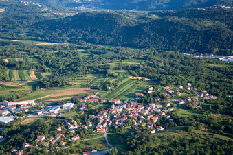 Drone image of Ajdovščina in the state Slovenia, Slovenia