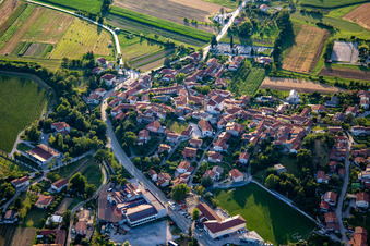 Aerial photograpy of Sempas in Nova Gorica in the state Slovenia, Slovenia