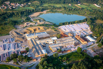 Aerial view of Goriške Opekarne dd in Renče-Vogrsko in the state Slovenia, Slovenia