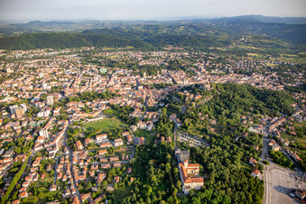 Downtown from the southeast in Gorizia in the state Gorizia, Italy