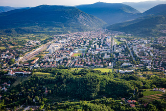 City center from the south in Nova Gorica in the state Slovenia, Slovenia