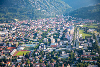 City center E from the south in Nova Gorica in the state Slovenia, Slovenia