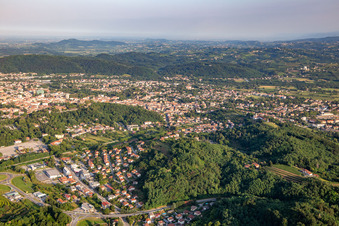 Drone recording of Nova Gorica in the state Slovenia, Slovenia
