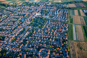 From the north in Offenbach an der Queich in the state Rhineland-Palatinate, Germany