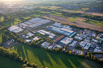 Industrial area with Ronal and Michelin in Landau in der Pfalz in the state Rhineland-Palatinate, Germany