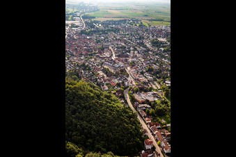 Kurtalstraße from the west in Bad Bergzabern in the state Rhineland-Palatinate, Germany