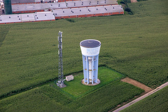 Water tower in Wintzenbach in the state Bas-Rhin, France