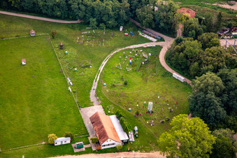Harras de la Née in Mothern in the state Bas-Rhin, France from above