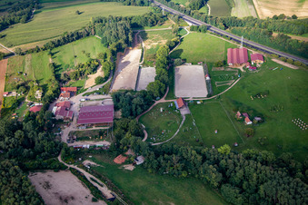 Harras de la Née in Mothern in the state Bas-Rhin, France seen from above