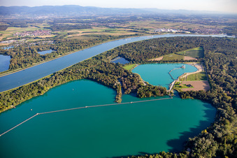 Aerial view of Dahlunden engraving in Fort-Louis in the state Bas-Rhin, France
