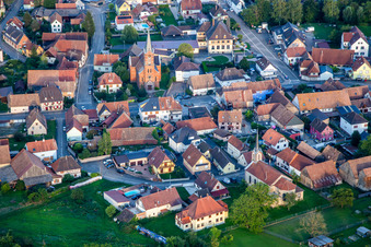 Obenheim in the state Bas-Rhin, France out of the air