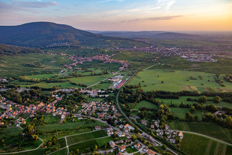 Aerial view of Eichhoffen in the state Bas-Rhin, France