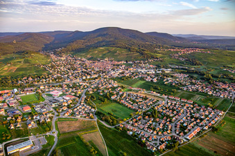 Aerial view of Barr in the state Bas-Rhin, France