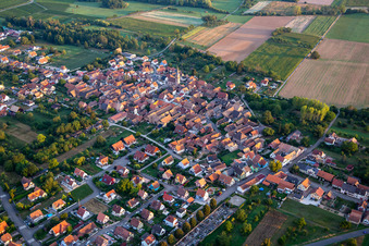 Aerial view of Goxwiller in the state Bas-Rhin, France