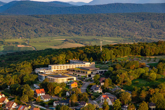 Aerial view of Le Bischenberg in Bischoffsheim in the state Bas-Rhin, France